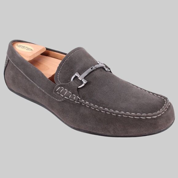 VIONIC Mercer Mason Driving Mocs Leather Loafers in Gray Sz. 11 - Picture 5 of 11